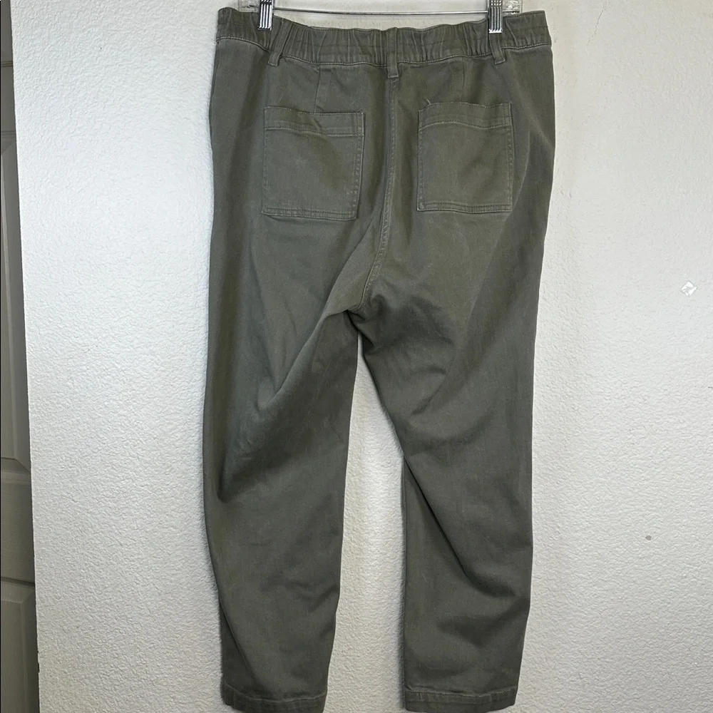 J. Jill Pants‎ Womens 16P Green Embroidered Cargo Utility Pants Boho